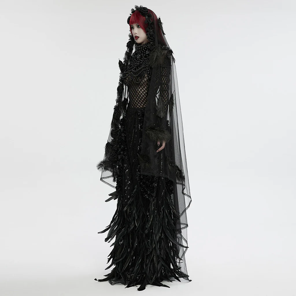 Gothic Dynamic Feather Veil - Image 3