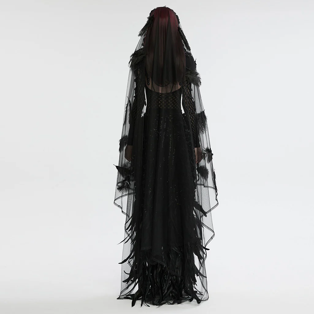 Gothic Dynamic Feather Veil - Image 4