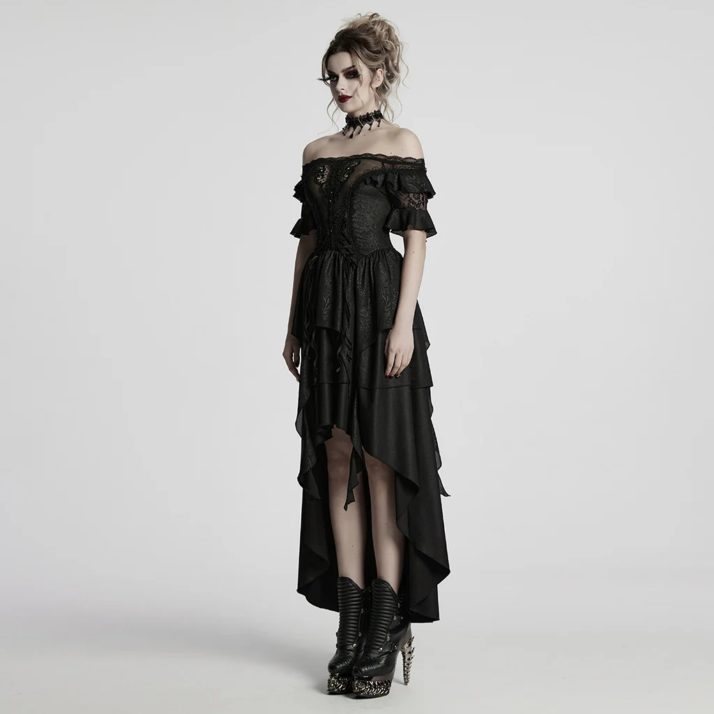 Gothic Elf Off Shoulder Dress - Image 3