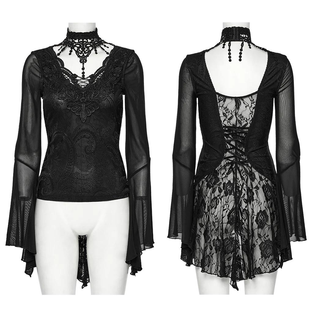 Gothic Exquisite lace T-shirt - Image 5