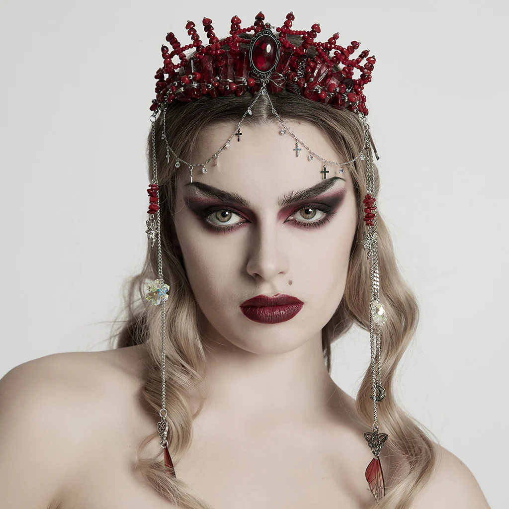 Gothic Gorgeous Black Crystal Headband - Image 12
