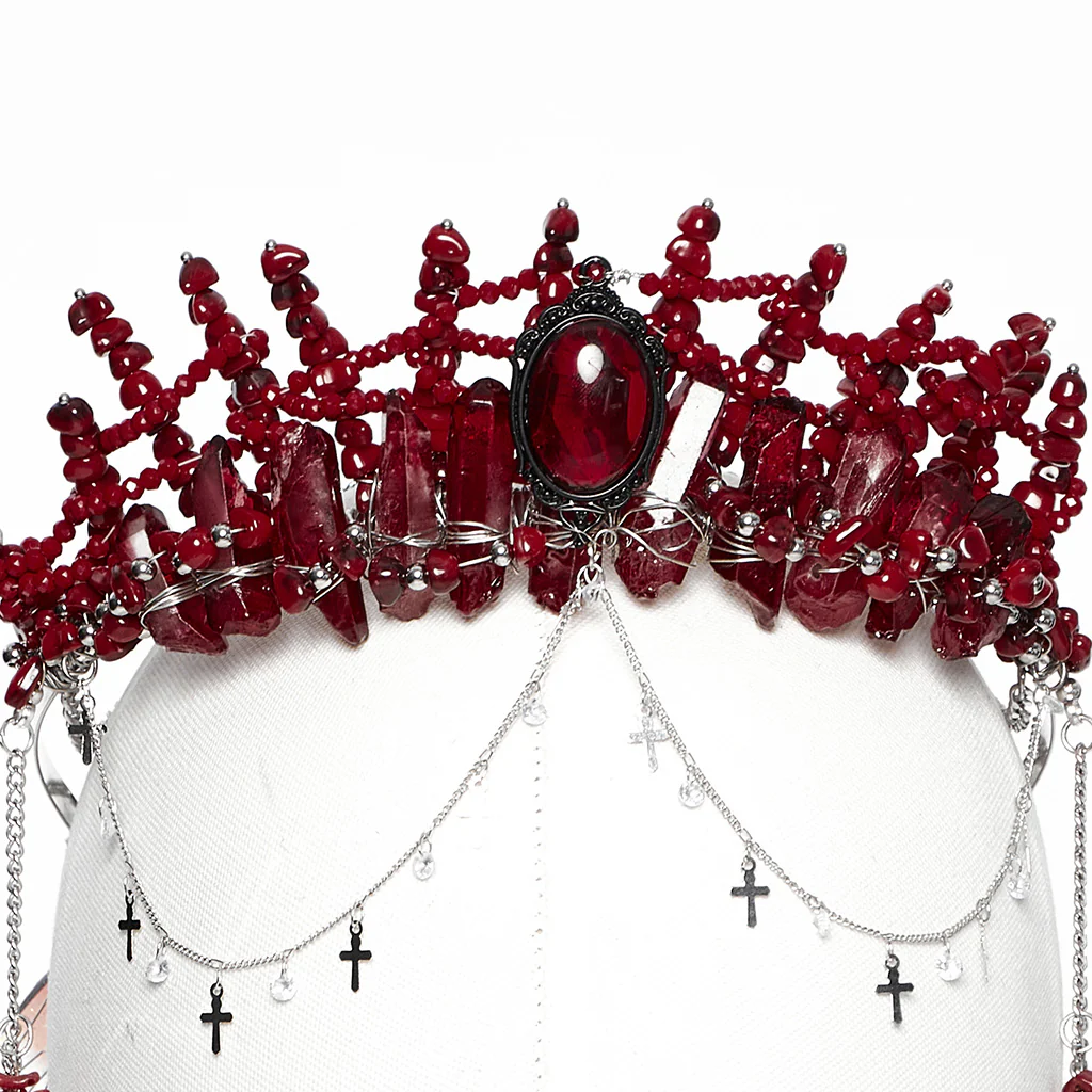 Gothic Gorgeous Black Crystal Headband - Image 16