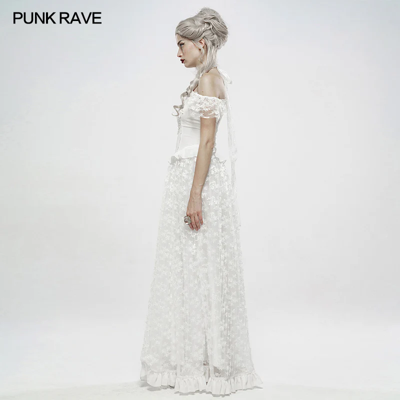 Gothic Gorgeous Off Shoulder Lace Dress - Image 7