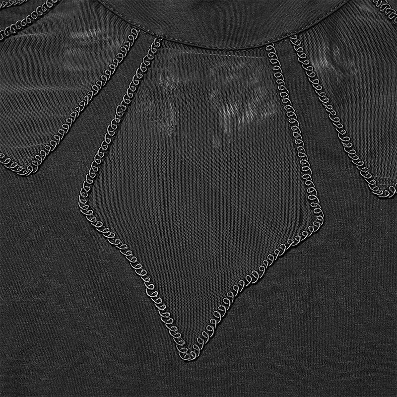 Gothic Hollow-out Long Sleeve T-shirt For Women - Image 5