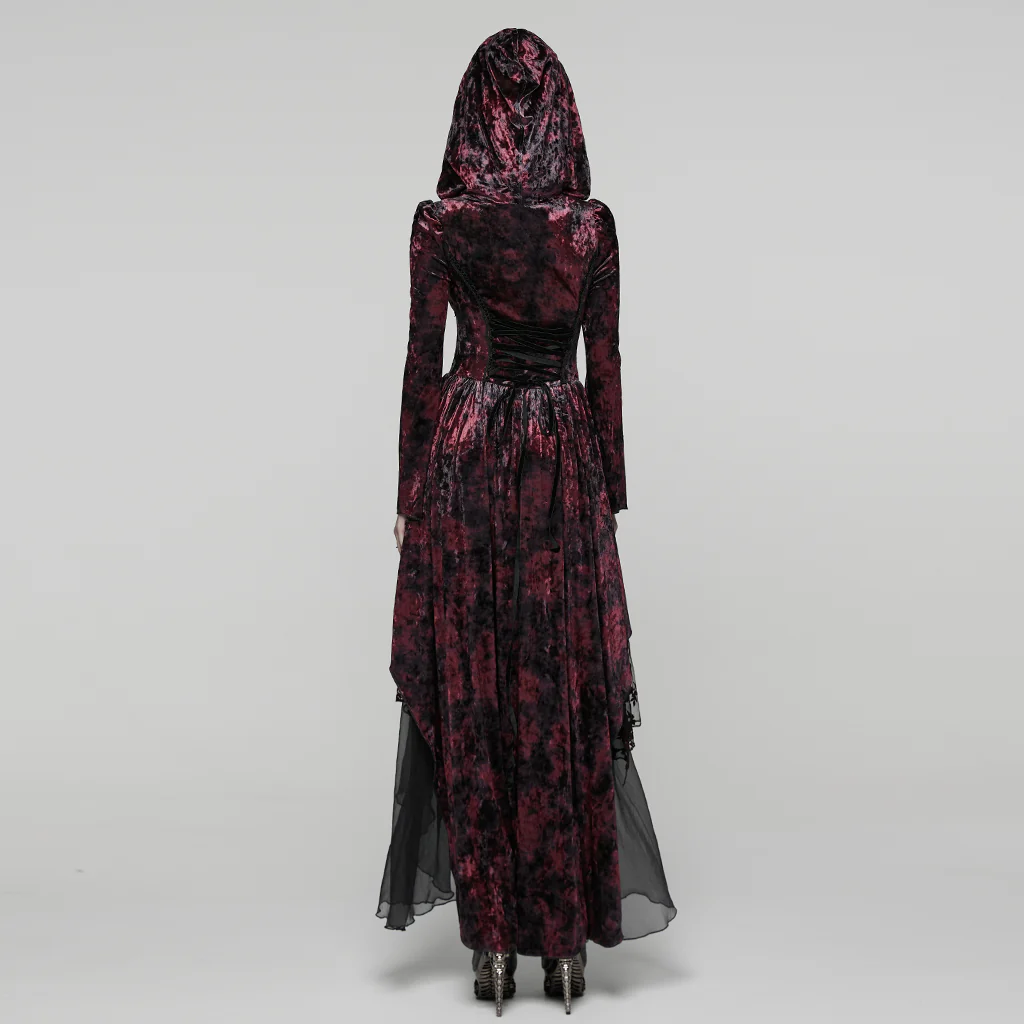 Gothic Hooded Layered Dress - Image 12