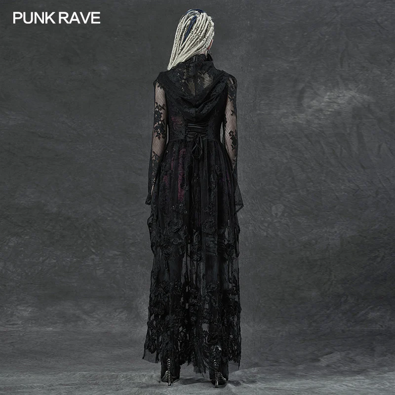 Gothic lace 3D embroidered long coat - Image 2