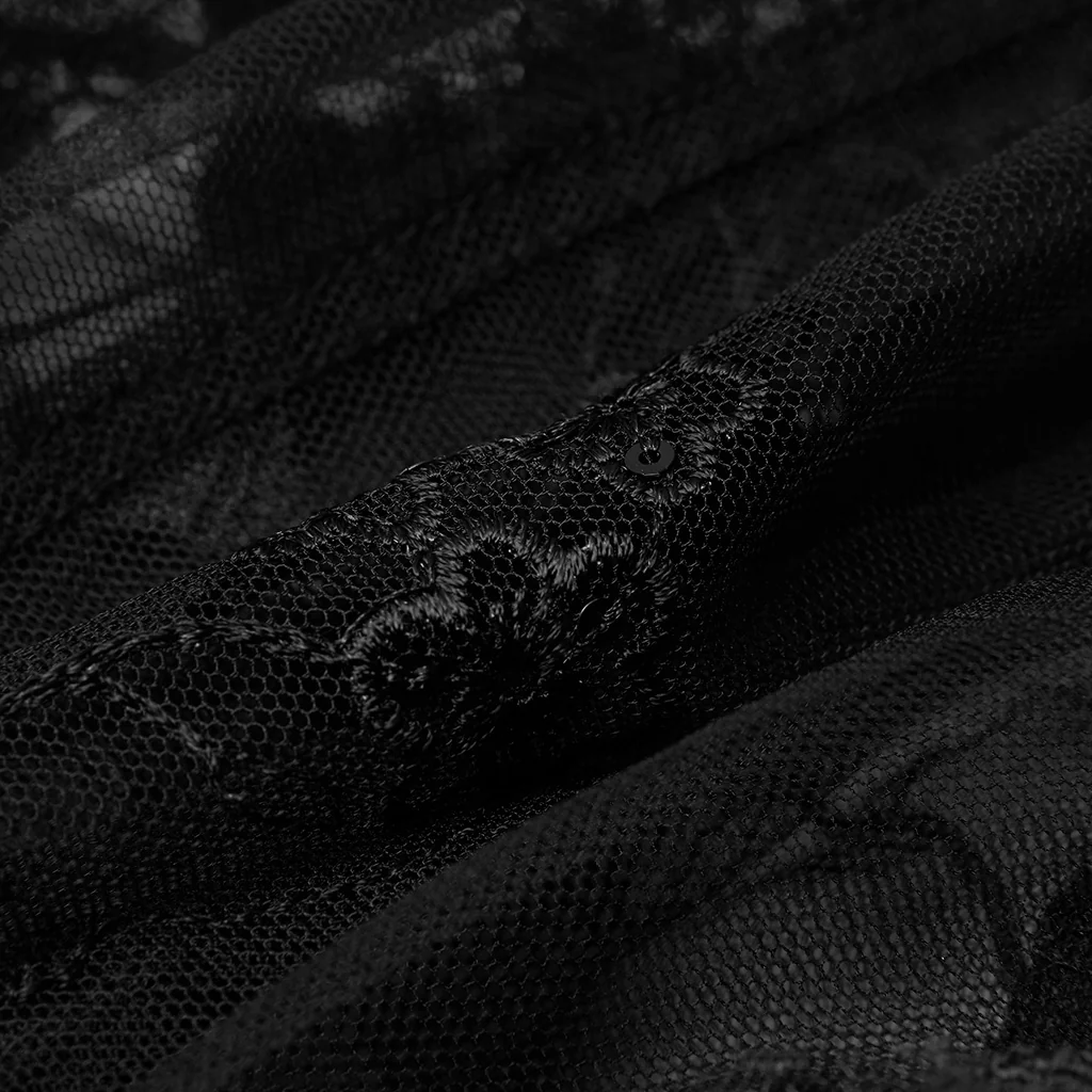 Gothic lace 3D embroidered long coat - Image 6