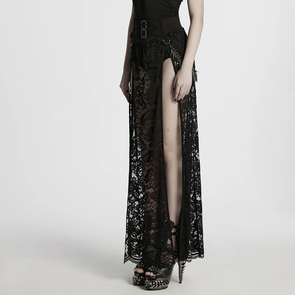 Gothic lace split skirt - Image 3