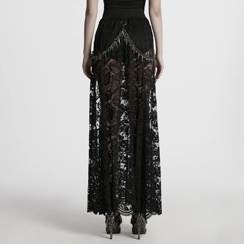 Gothic lace split skirt - Image 4