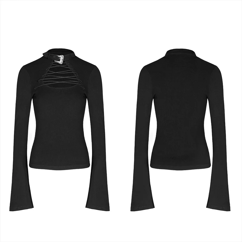 Gothic laced skinny T-shirt - Image 4