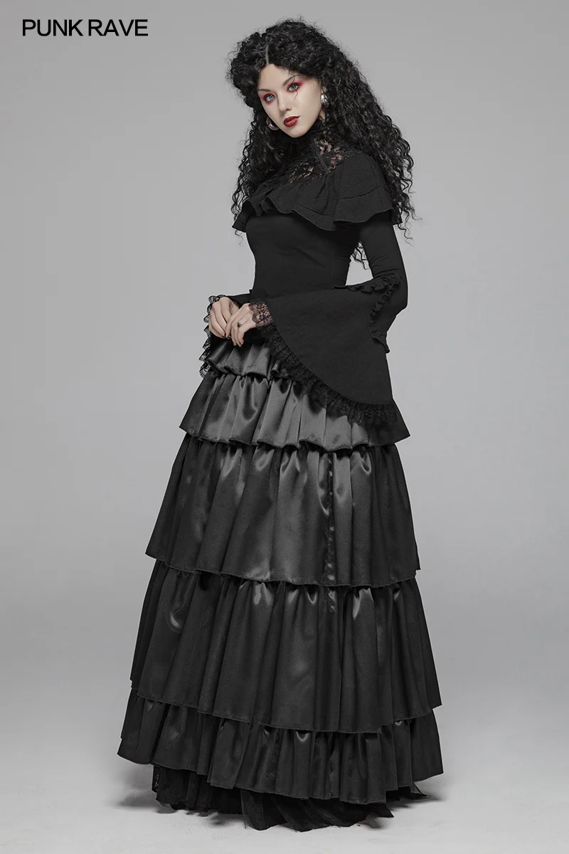 Gothic Multi Layered Dress With Elastic Band - Image 6