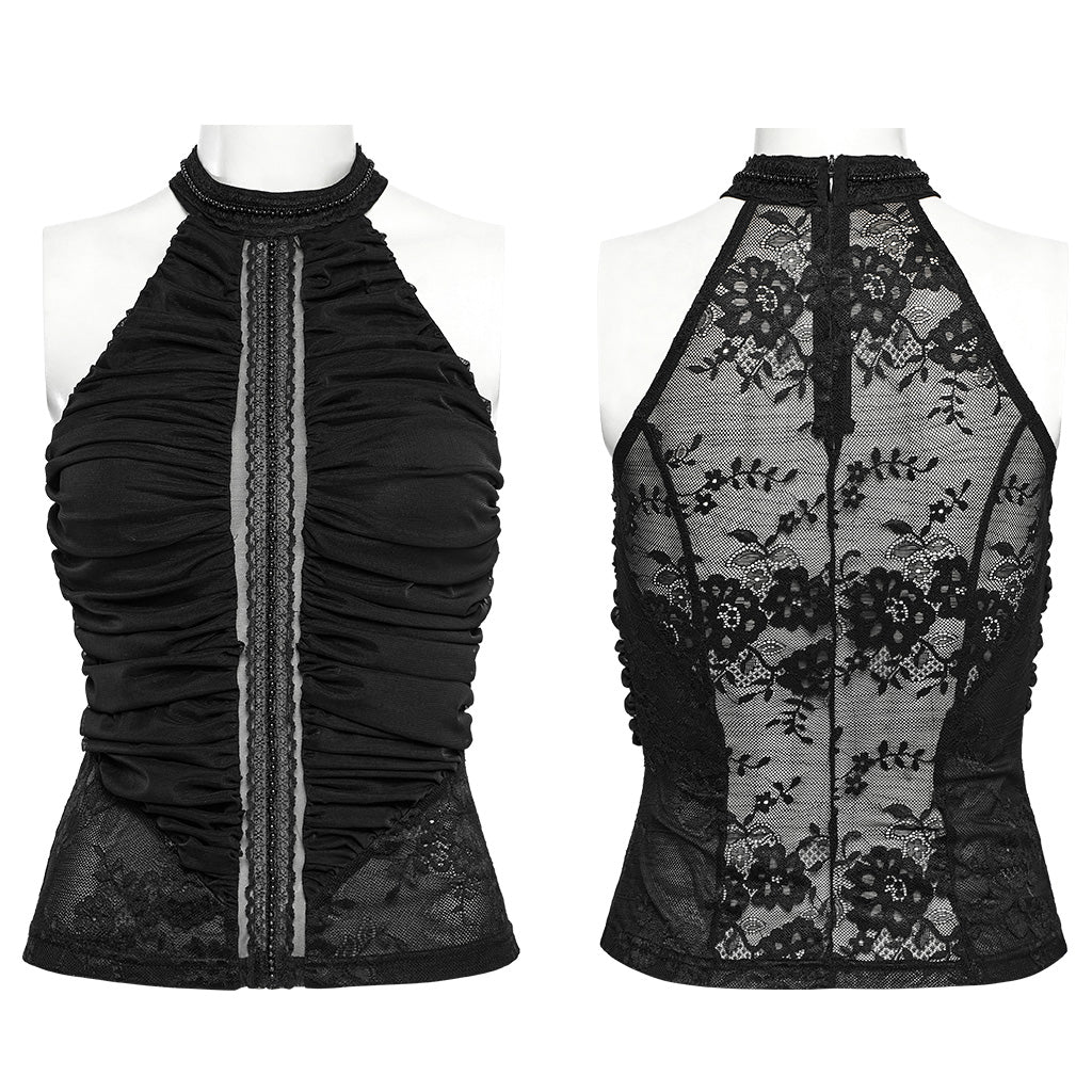 Gothic pleated halter neck top - Image 5