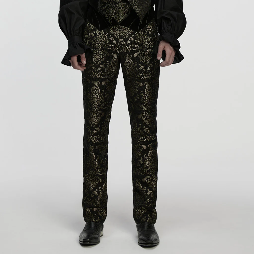 Gothic Retro Jacquard Embroidered Pants - Image 10