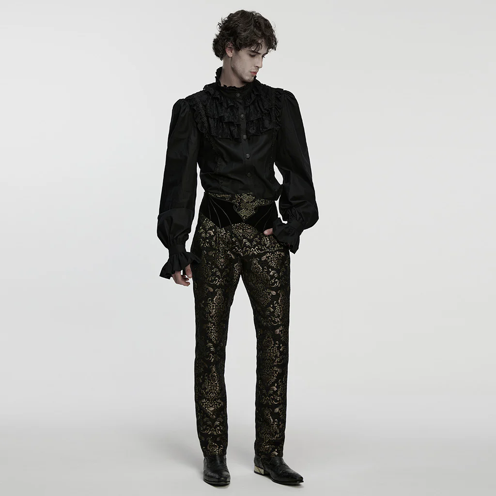 Gothic Retro Jacquard Embroidered Pants - Image 14