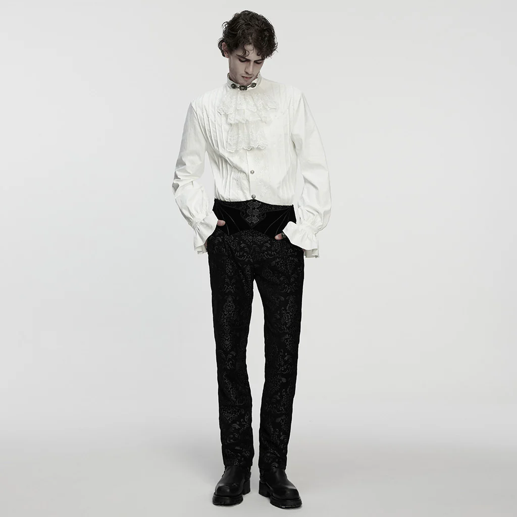 Gothic Retro Jacquard Embroidered Pants - Image 2