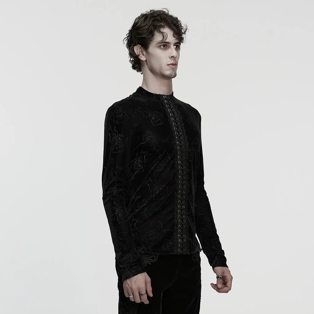 Gothic Rose Embossed T-shirt - Image 2