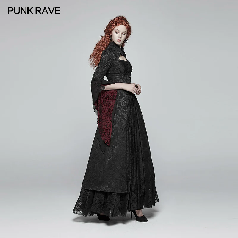 Gothic Ruffle Sleeves Court Long Lace Coat - Image 2