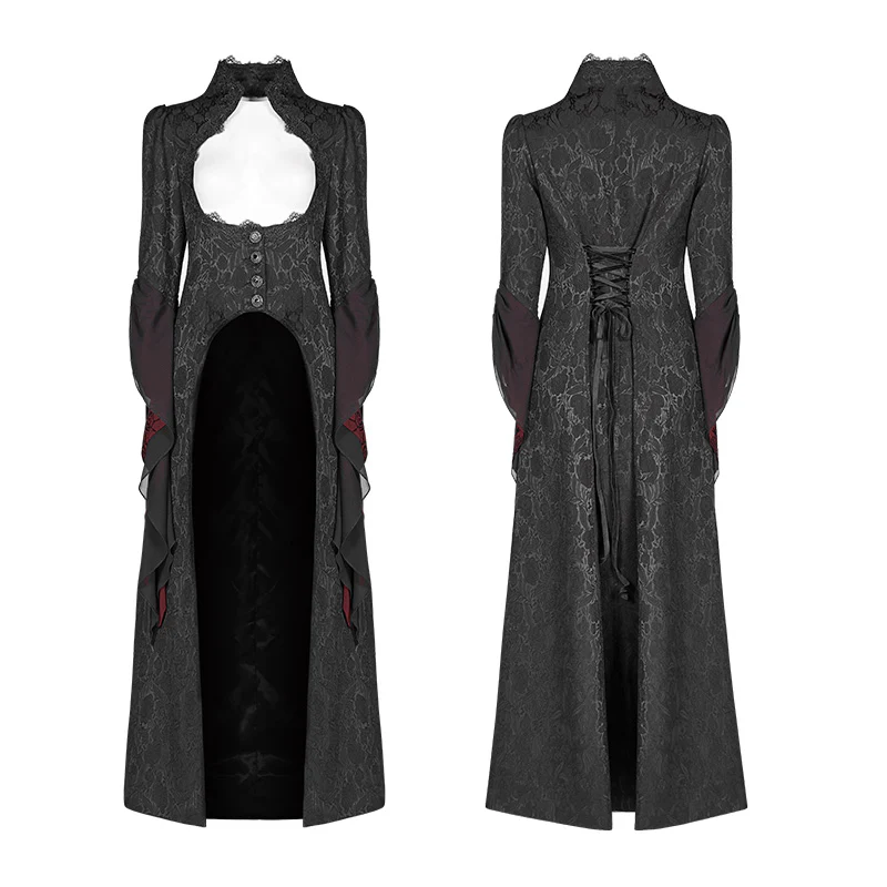 Gothic Ruffle Sleeves Court Long Lace Coat - Image 4