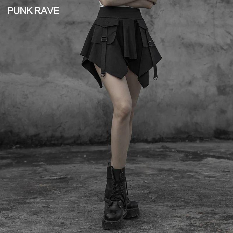 Gothic stitching dark mini skirt - Image 3
