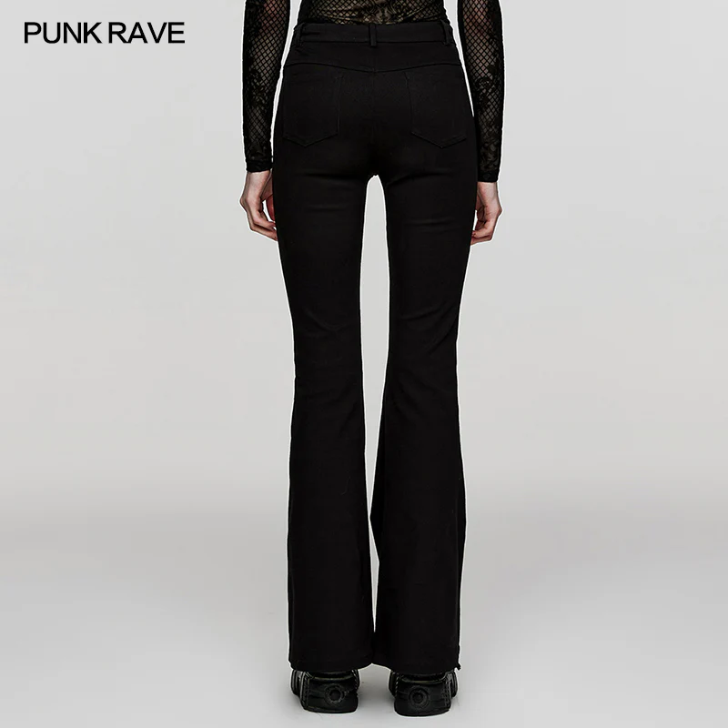 Gothic V-shaped hollow flared pants - Image 3