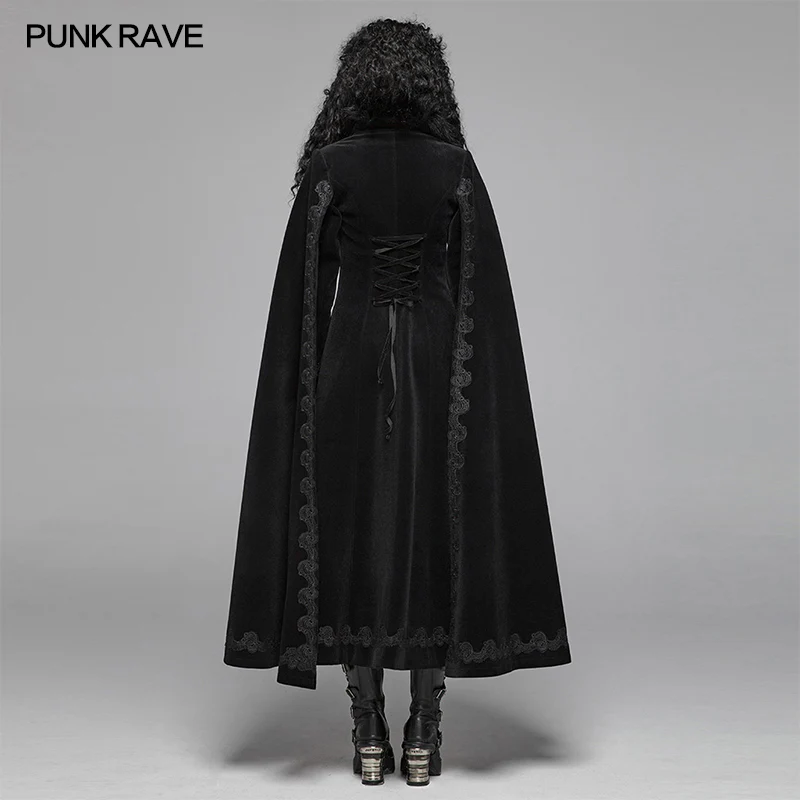 Gothic Vintage Gorgeous Long Coat V-neck Cloak For Women - Image 3