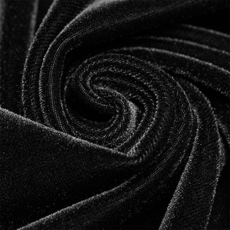 Gothic Women Double Layer Sleeve Long Velvet Dress - Image 5