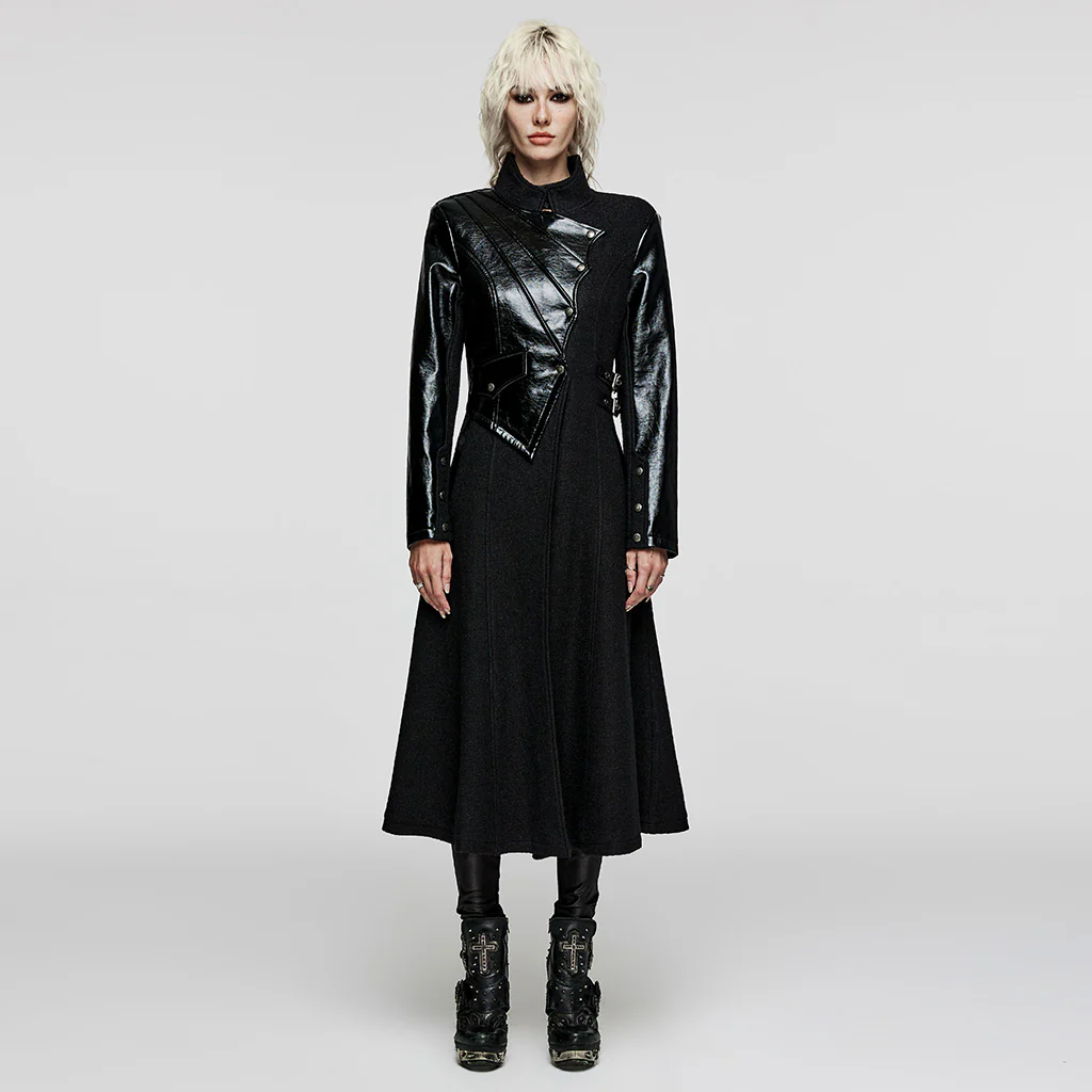 Gothic woolen fabric thick coat - Image 2
