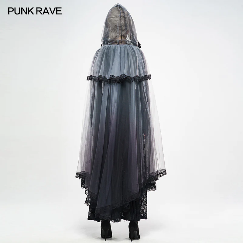 Gothic Zombie Bride Mesh Cloak - Image 3