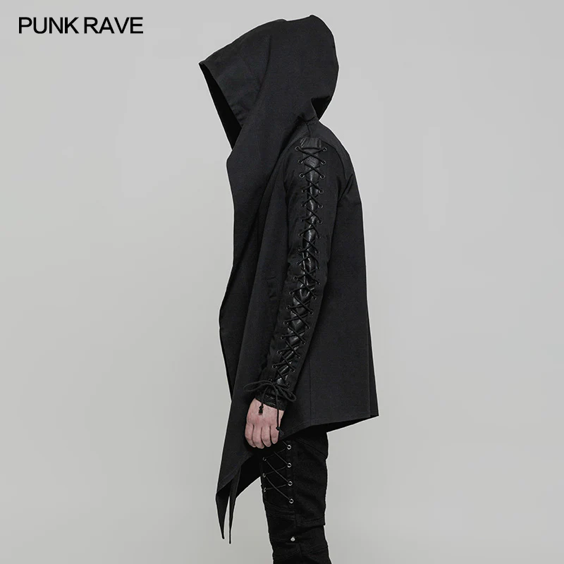 Handsome Loose Hooded Punk Coat For Men - Image 2