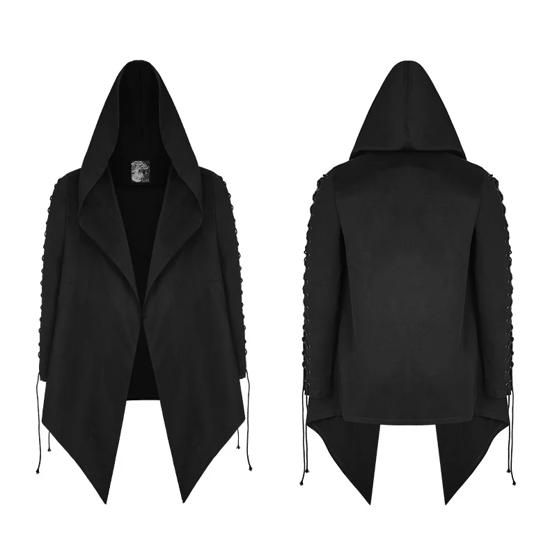 Handsome Loose Hooded Punk Coat For Men - Image 4