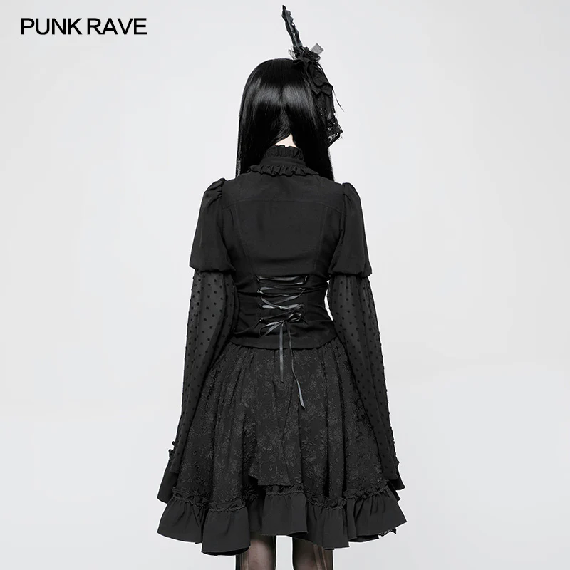 Kawaii Classic Lolita Trumpet Sleeve Gothic Shirt For Women - Image 8