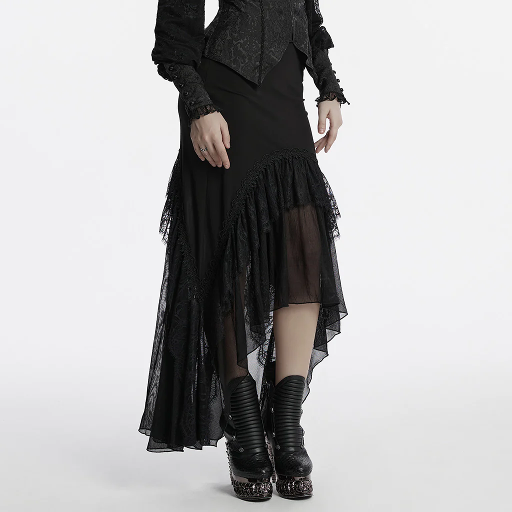 Knitted asymmetrical goth skirt - Image 2