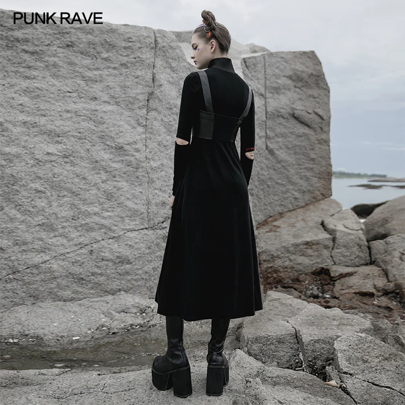Knitted high-neck long coat - Image 2