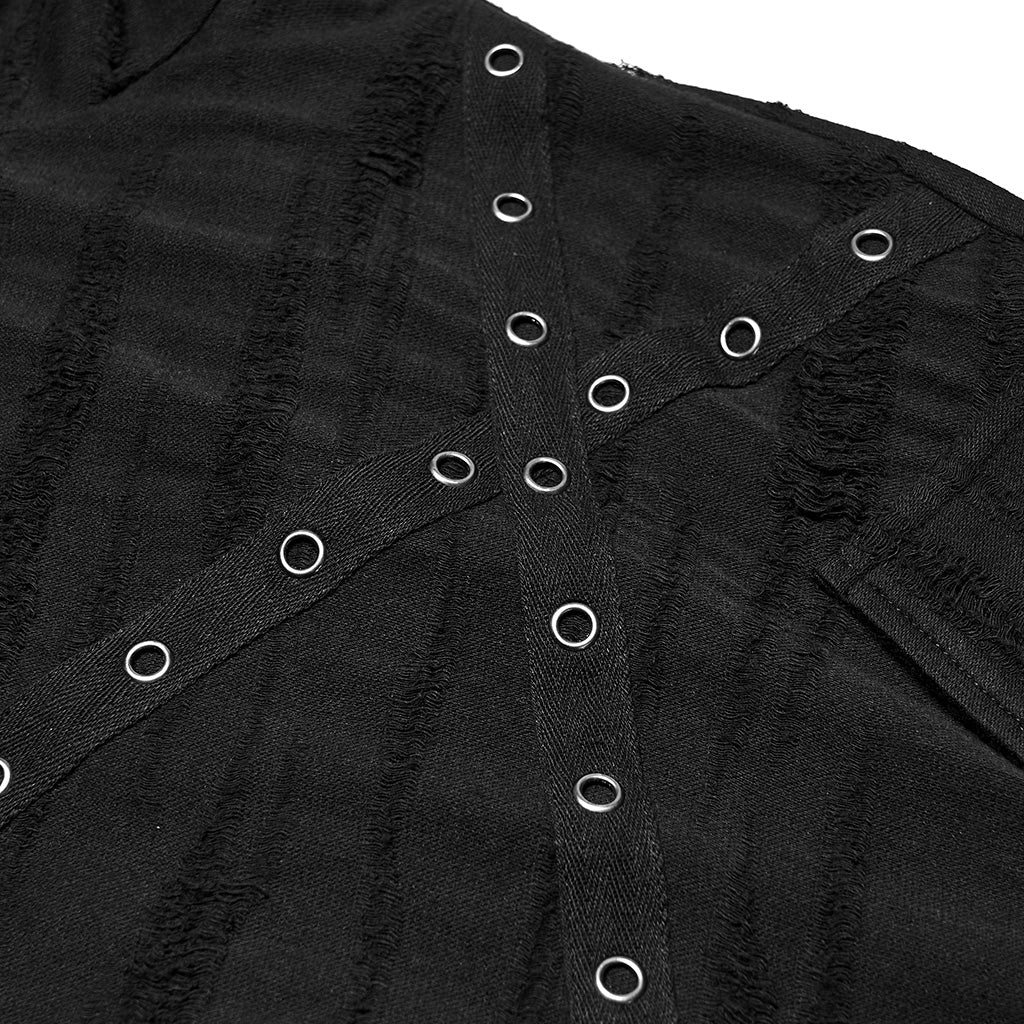 Knitted Wasteland Punk T-shirt For Men - Image 7