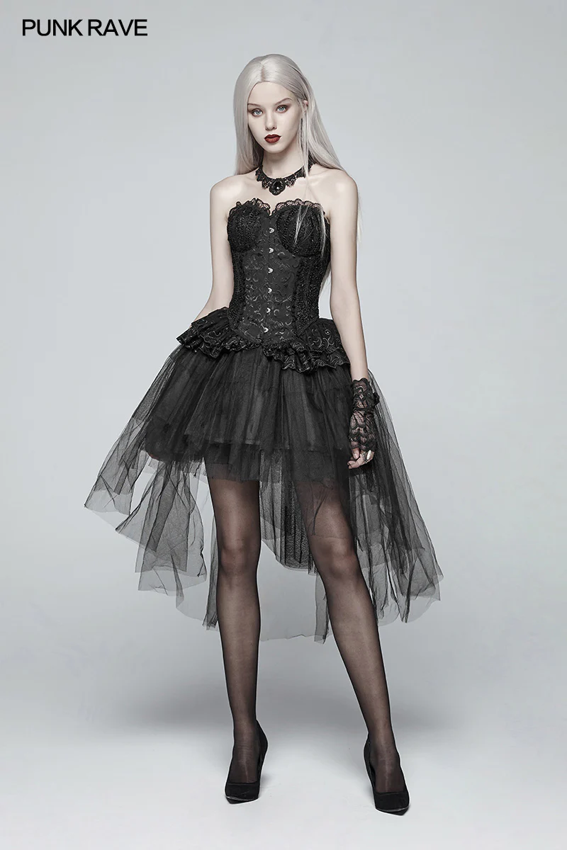 Lolita Black Elf Lace Corset With Lace-up Back - Image 6
