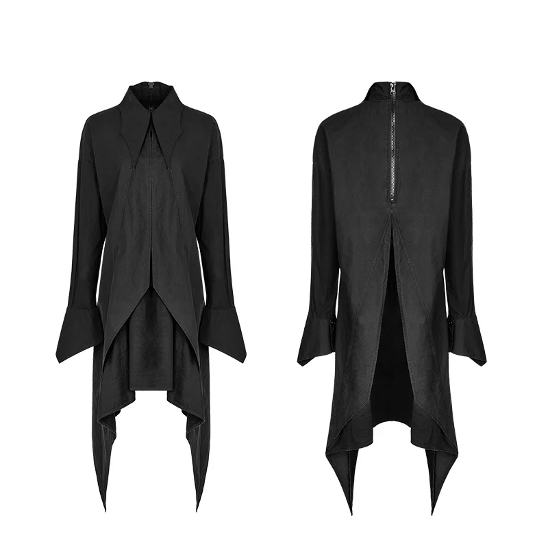 Loose Comfortable Cotton Gothic Shirt Dress - Image 4
