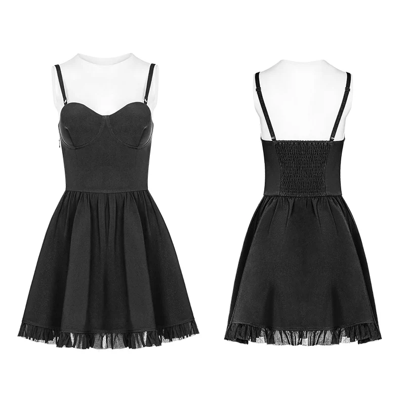 Lovely Strap Ruffle Lace Tube Dress With Smocking Back Design - Image 4