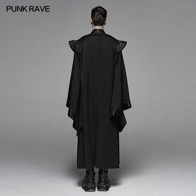 Men Auntumn&Winter Loose Long Gown Jacket - Image 3