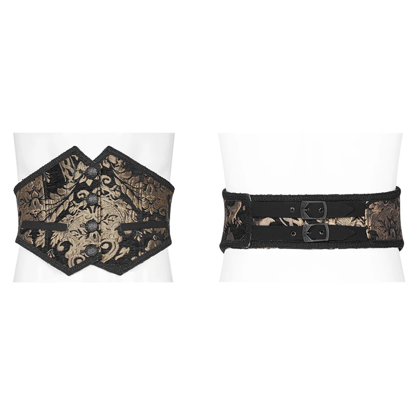 Men Gothic Gorgeous Court Jacquard Girdle - Image 4