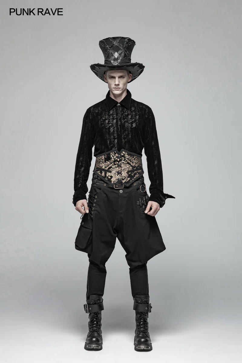 Men Gothic Gorgeous Court Jacquard Girdle - Image 6