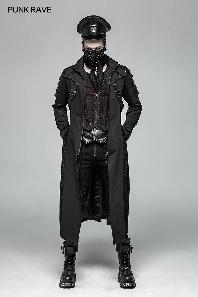 Men Handsome Punk Personality PU Hat With A Skull Pendant - Image 6