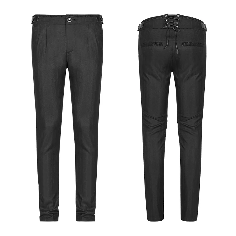 Men Simple Daily Wear Gothic Trousers - Image 4