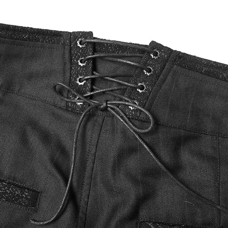 Men Simple Daily Wear Gothic Trousers - Image 5