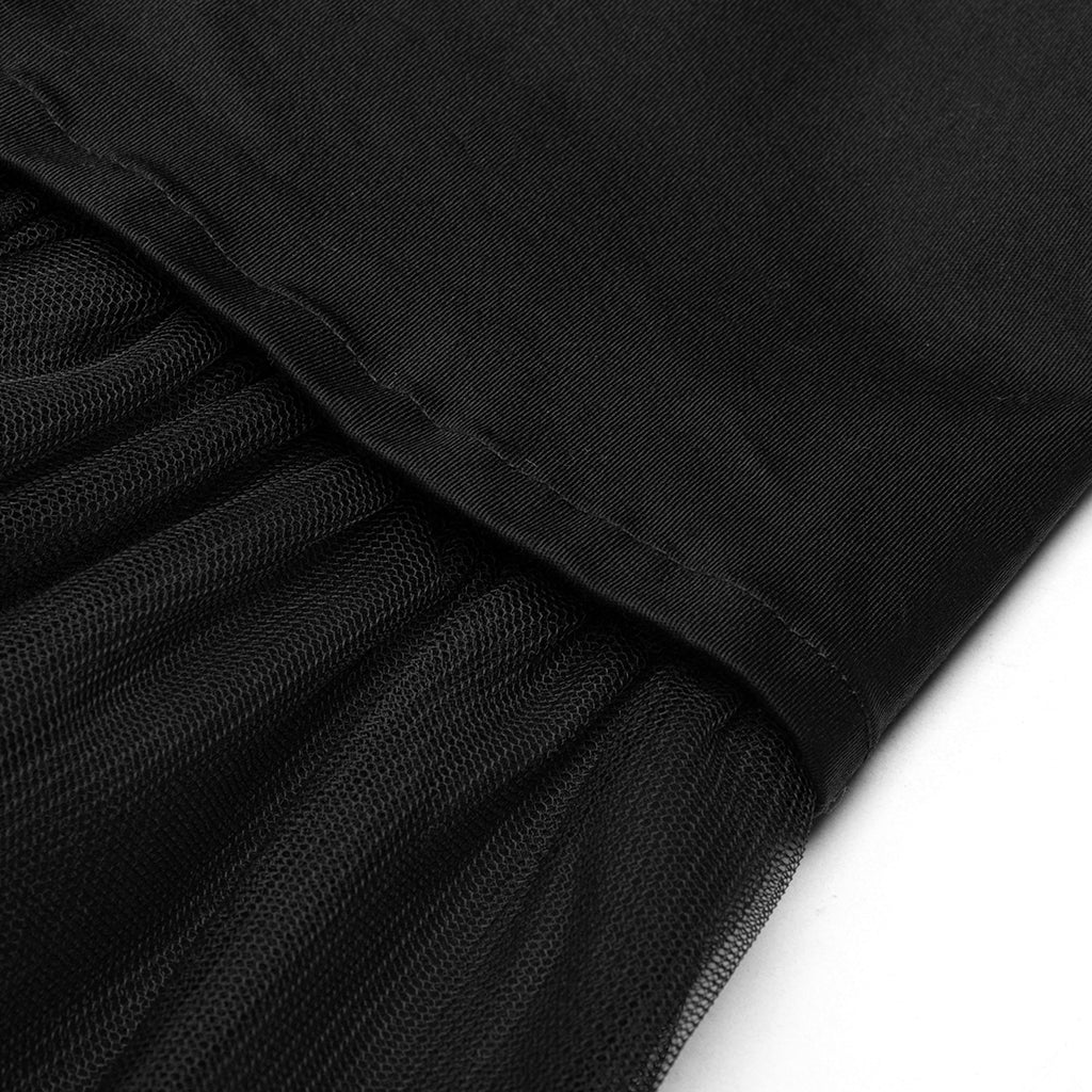 Mesh patchwork high waist skirt - Image 6