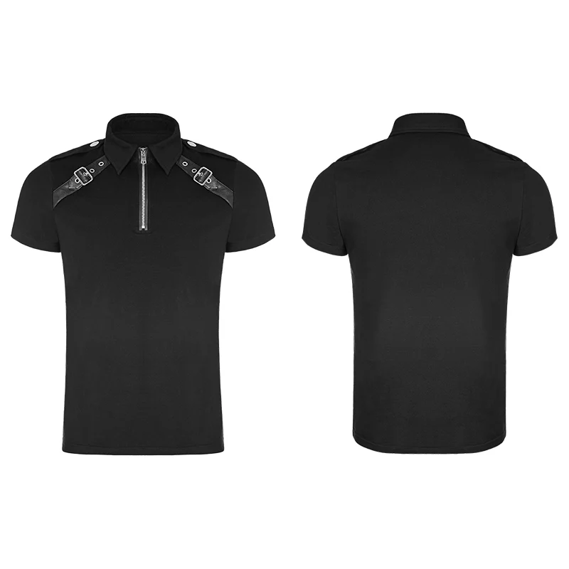 Military Short Sleeves Punk T-shirt For Men - Image 4