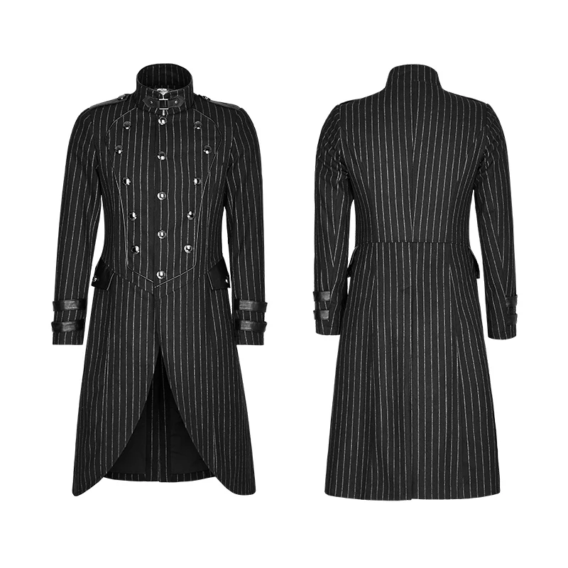 Military Uniform Striped Punk Jacket Medium Style - Image 4