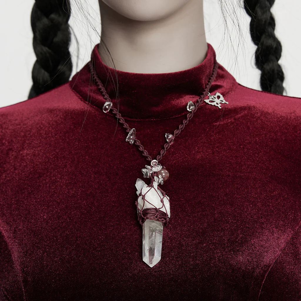 Natural Crystal Woven Necklace