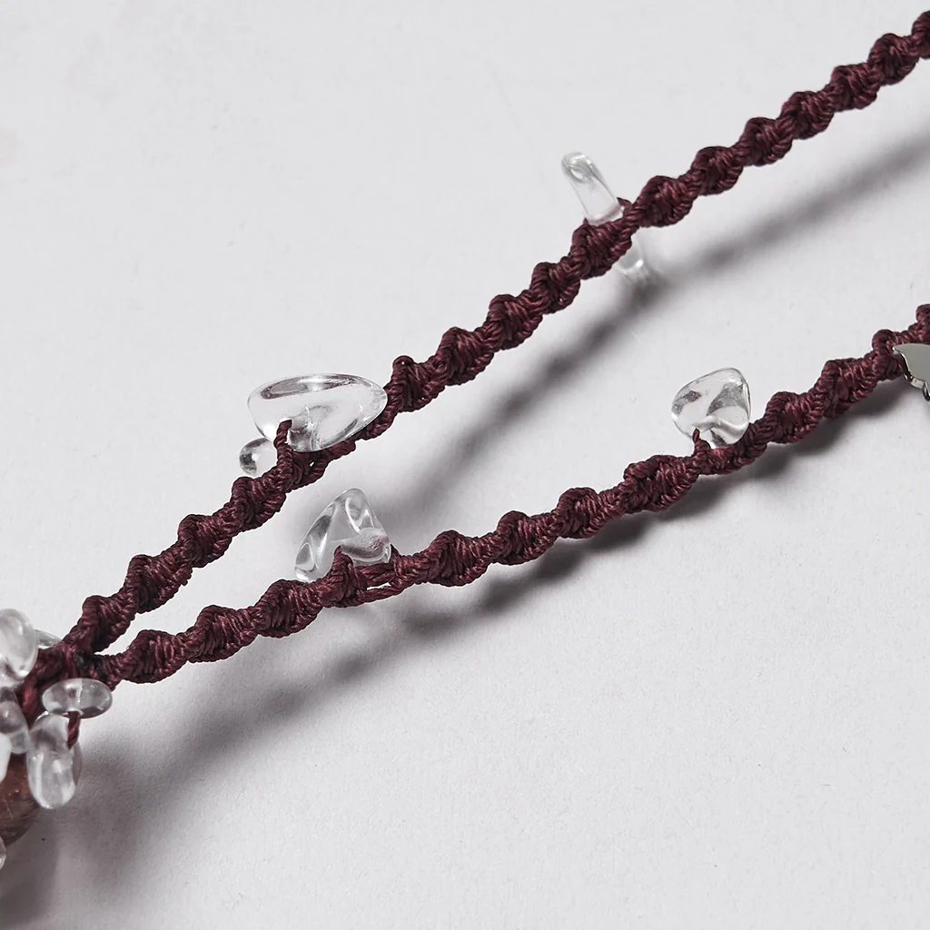 Natural Crystal Woven Necklace - Image 6