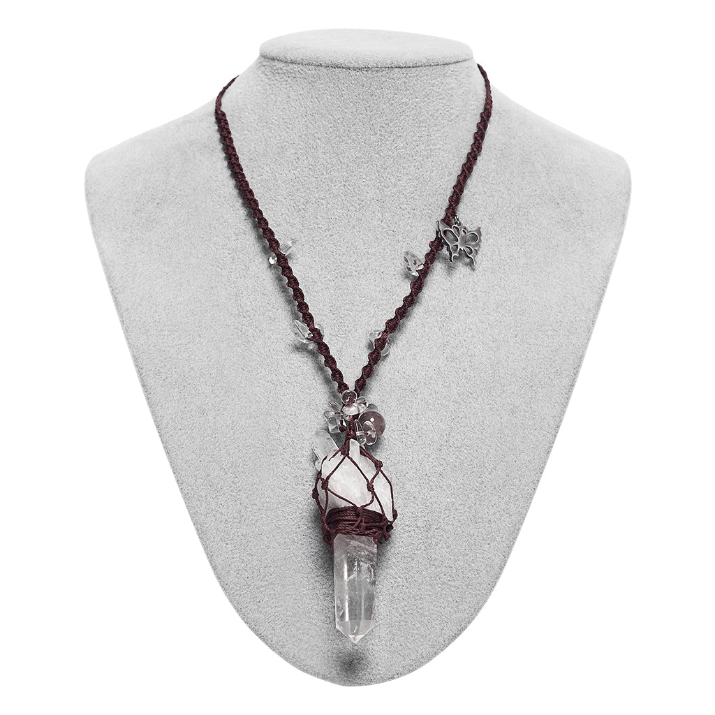 Natural Crystal Woven Necklace - Image 8