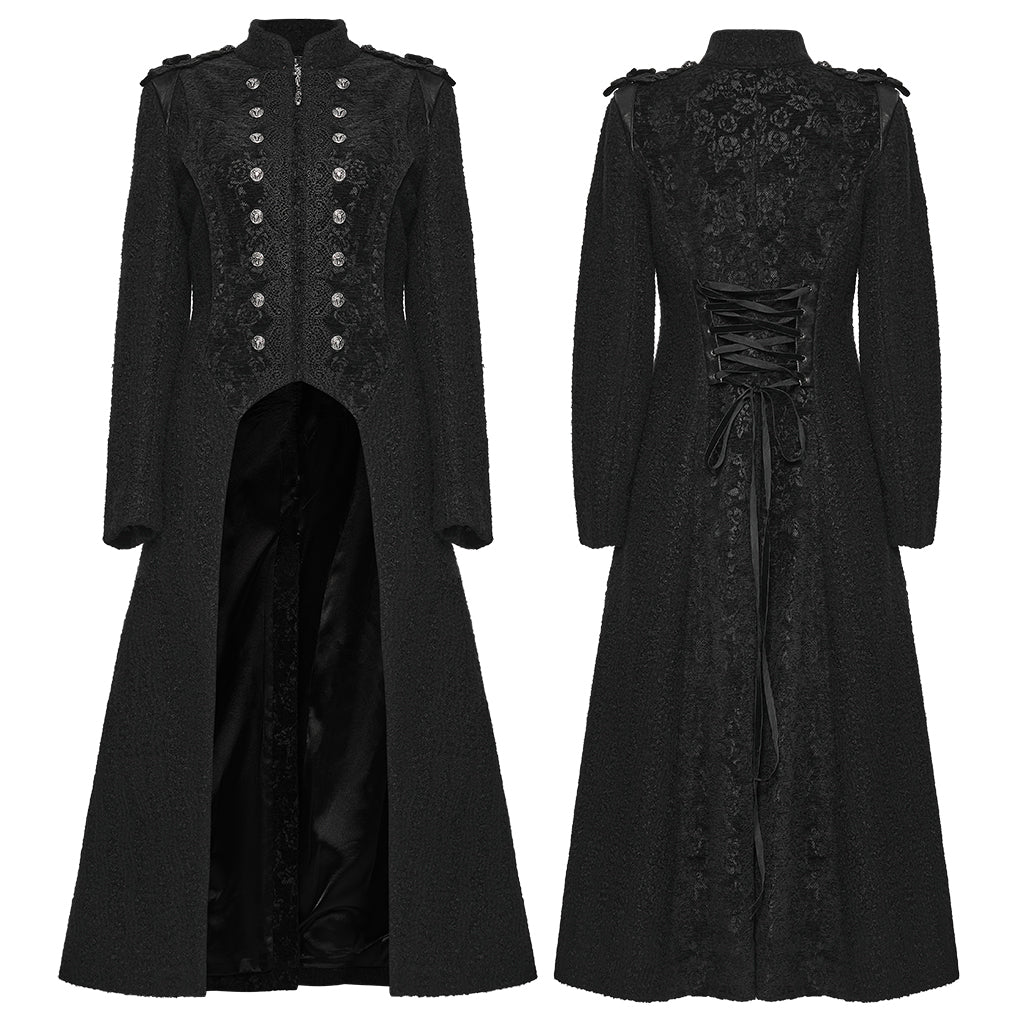 Night Bat Goth Wool Coat - Image 4